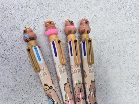 Pack 4 lapiceras colores intercambiables CAPIBARA